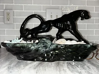 Vintage Black Panther Jaguar Lamp RARE MINT CONDITION 50’s/60’s Planter • $89.99