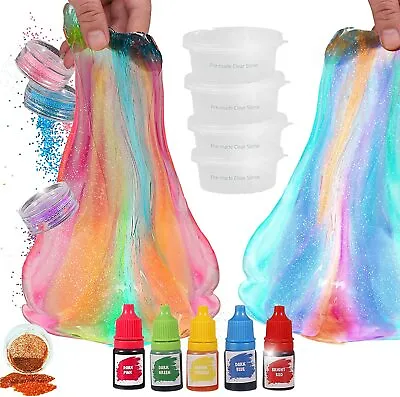 $29.89 • Buy Slime Making Supplies Slime Kit For Kids, Mix Your Own Tie Dye Slime Colours