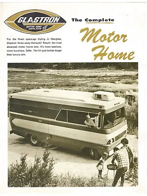 Vintage Advertising Flyer:  GLASTRON - THE COMPLETE MOTOR HOME  [Austin Texas] • $11.88