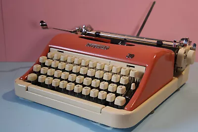 Vintage Torpedo 30 Typewriter Dual Tone Salmon/Cream Color Beautiful • $599