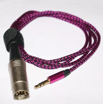 Bang Olufsen Gold 5Pin DIN - Gold 3.5mm Rose- Blk  Braided Cable IPod/MP3 1M NW • $10.99