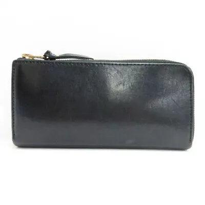 Ponte Leather L-Shaped Long Wallet Black 240119E Men Women • $120.99