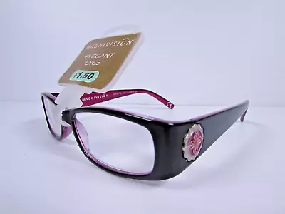 Magnivision Elegant Eyes Elizabeth Women's Rectangular Reading Glasses (+1.50) • $11.99