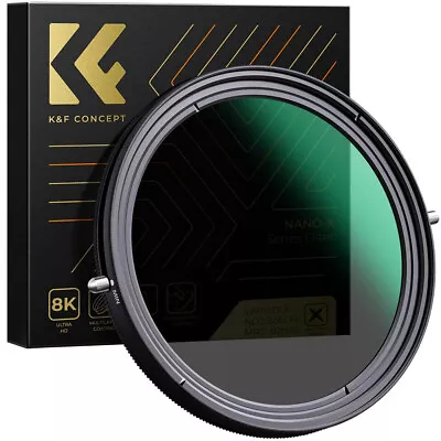 K&F Concept 77mm Variable Fader ND2-ND32 ND Filter And CPL Circular Polarizing  • $1.99