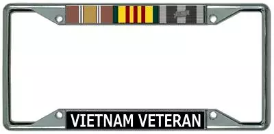 Vietnam Veteran Every State Chrome License Plate Frame • $22.99