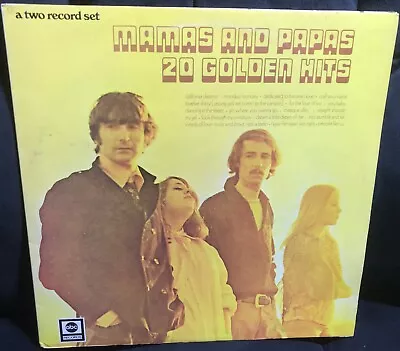 MAMAS AND PAPAS 20 Golden Hits 1973 UK ABC STEREO VINYL 2-LP SET • $21.41