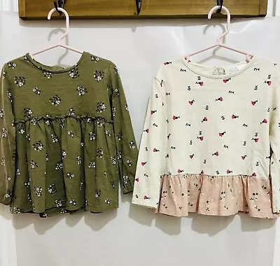 Lot Of 2 Zara Girl Blouses Size 4-5 Years • $22
