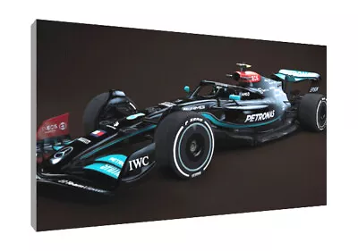 Lewis Hamilton 2022 F1 Car  Canvas Wall Art Wood Framed Ready To Hang XL  • £15