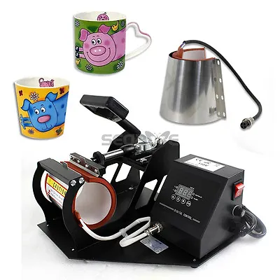 2in1 New Coffee Latte Mug Cup Heat Press Printer Sublimation Transfer Machine • $63.58