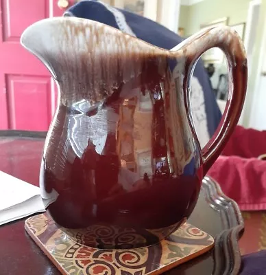 McCoy Brown Drip Glaze Pitcher Marked USA Syrup/Creamer Farmhouse Americana  • $15