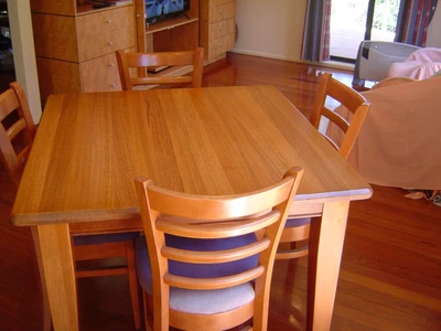 $219 • Buy 104 Cm Square Wooden Dining Suite (Table & 4 Chairs)