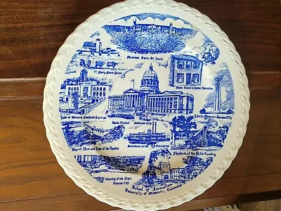 Vernon Kilns Transferware Plate Vtg Missouri 1931-1958 Before Arch • $50