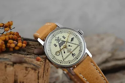 Vintage Watch Pobeda Masonic. Watches For Men Military Watch Soviet • £84.56