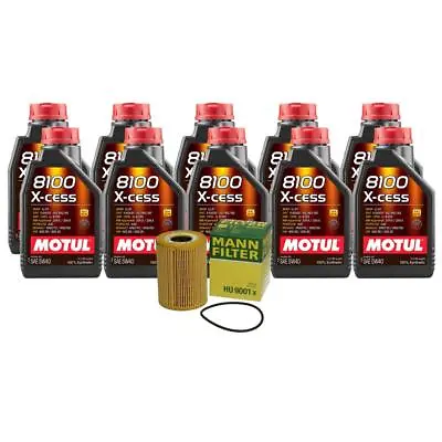 Motul + OEM Engine Oil Change Kit (5W-40) (10 Liter) (X-CESS 8100) • $123.95