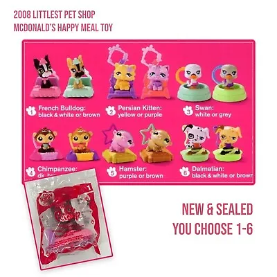 2008 McDonalds Littlest Pet Shop LPS Happy Meal Toy Hasbro YOU CHOOSE Vintage • $6.99