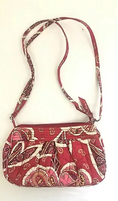 Vera Bradley Pink Floral Paisley Cross Body Tote Bag Purse 10 L X 5 W X 3 D • $10.49