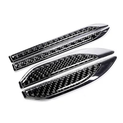 Aluminum Real Carbon Fiber Car Side Fender Dagger Emblem For Body Trim Sticker • $17.90