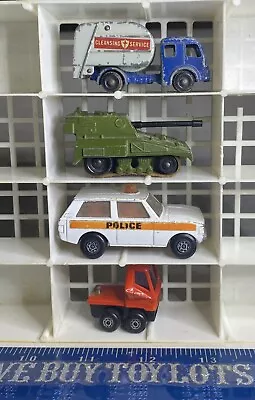 Vintage Matchbox Lesney - 60s 70s Lot Of 4 - Restore Repair - Trucks Tank Police • $9.95