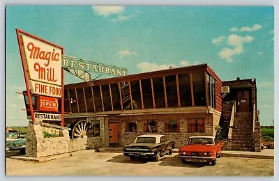 Postcard Magic Mill Restaurant W Cars - Bastrop Texas • $19.99