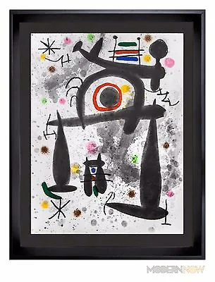 Joan MIRO Color Lithograph LIMITED Edition 1971 ~ 17x21in. W/Frame Included • $1560