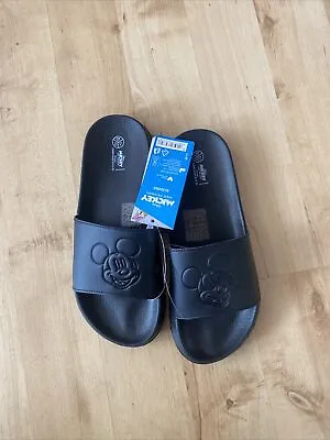 £16.99 • Buy Disney Mickey Mouse Sliders Sandals UK Size 9 Black