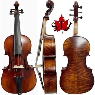 Excellent 5 String Viola 18 big Resonant SoundFlames Maple Wood Viola #15593 • $719.10