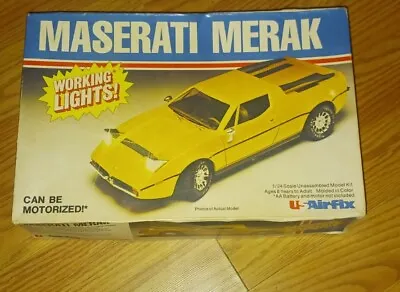 Maserati Merak Model Kit Box&parts 1979 Missing 1 Tire? By Usairfix Lights Vtg  • $25
