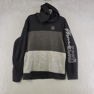 Marc Ecko Hoodie Mens M Medium Black Cut & Sew Pullover Sweater Casual • $16.77