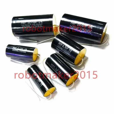 Audiophiler Axial MKP Capacitor 160VAC/250VDC 1.5/2.2/2.7/3.3/4.7/6.8/10/12UF • $2.84