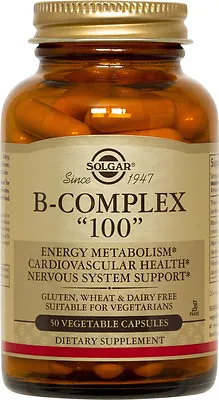 Solgar B-Complex  100  50 Vegetable Capsules • $11.22