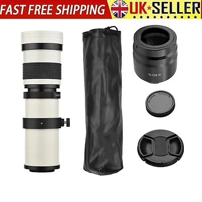 Camera MF Super Telephoto Zoom Lens F/8.3-16 420-800mm For Canon RF-mount T4D2 • £60.98