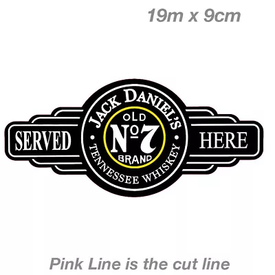 $7 • Buy Jack Daniels Whiskey Tennessee Served Here Bar Fridge Vinyl  Sticker 