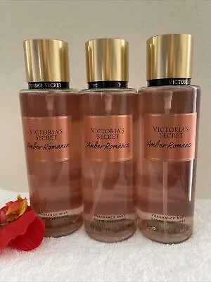 Victoria Secret VS AMBER ROMANCE Fragrance SPRAY Body MIST 8.4oz- Lot Of 3 -ne🦋 • $34.99