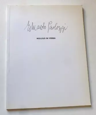 EDUARDO PAOLOZZI Nullius In Verba  1989 ART EXHIBITION CATALOGUE & POSTCARD • £24.99