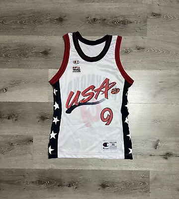 Vintage Champion USA Mitch Richmond Jersey 1996 Olympics Basketball Sz 36 Small • $75