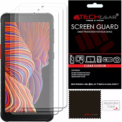 3 Pack Of TECHGEAR CLEAR Screen Protector Covers For Samsung Galaxy XCover 5 • £2.79