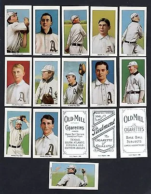 1909-1911 PHILADELPHIA ATHLETICS Complete Team T206 CCC REPRINT Set ALL 22 Cards • $11.95