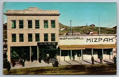 The First Mizpah Grill Tonopah Nevada NV Old Bank Hotel Chrome UNP Postcard N79 • $7.80