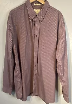 Eddie Bauer Mens Wrinkle Resistant Relaxed Fit Checkered Button Shirt XXL Tall • $19.99