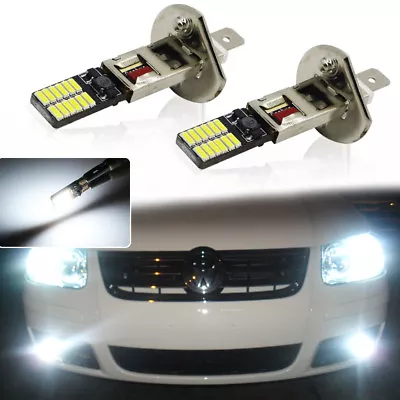 2X High Power HID White 24-SMD H1 LED Replacement Bulbs For Fog Lights Driving • $9.94