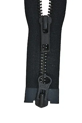 YKK Zip Strong 8 MM Metal Black/Blackened 2 Way To 100 CM • $17.41