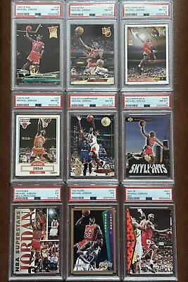 9 Total Cards PSA8 PSA7 PSA5 MICHAEL JORDAN Lot - No Duplicates Fresh Slab • $75.74