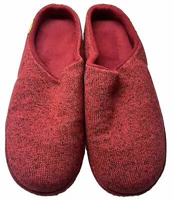 L.L. Bean Sweater Fleece Slipper Scuff II Red Slippers Womens Size 8 BRAND NEW • $45