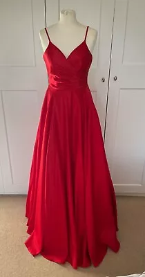 Brand New Red Evita London Princess Prom Dress With Corset Back Size 6 • £175