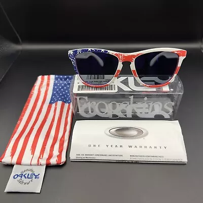 Oakley Frogskin Old Glory W/ + Red Iridium Lenses 24-318 • $475