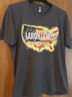 Aaron Lewis - “The Road” - Gray Shirt - 2XL - Small Spot On  Lower Front  • $30