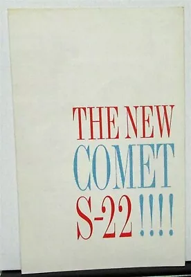 1961 Mercury Dealer Sales Folder Brochure Comet S 22 Original • $14.47