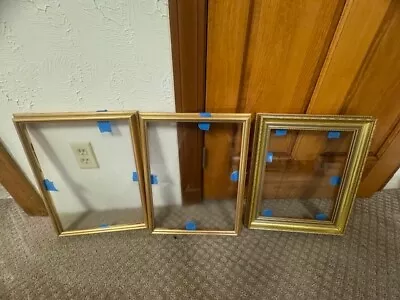 Vtg Lot Of 3  GOLD Wood Picture Frames • $2.99