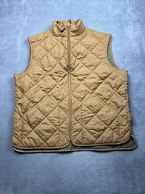 J.Crew Authentic Outerwear Quilted Vest Men's Size XL Brown Full Zip Pockets • $24.95