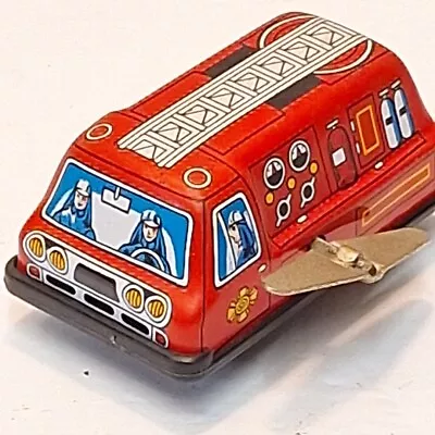 Vintage Tin Litho Fire Truck Wind Up  Japan • $12.98